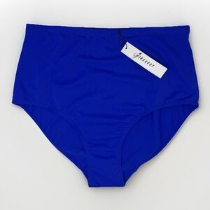 Bikini Swim Bottoms Women's Plus Size 20W Royal Blue Jinxueer High Waist NWT